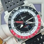 BRF Factory Bell & Ross BR-03 BR0393-BL-ST/SCA 42mm Black Rubber Strap Aluminium Bezel Black Dial