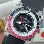 BRF Factory Bell & Ross BR-03 BR0393-BL-ST/SCA 42mm Steel Rubber Strap Aluminium Bezel Black Dial