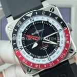 BRF Factory Bell & Ross BR-03 BR0393-BL-ST/SCA 42mm Steel Rubber Strap Aluminium Bezel Black Dial