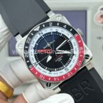 BRF Factory Bell & Ross BR-03 BR0393-BL-ST/SCA 42mm Steel Rubber Strap Aluminium Bezel Black Dial