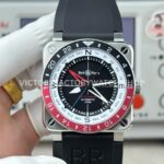 BRF Factory Bell & Ross BR-03 BR0393-BL-ST/SCA 42mm steel rubber strap black dial