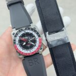 BRF Factory Bell & Ross BR-03 BR0393-BL-ST/SCA 42mm Steel Rubber Strap Aluminium Bezel Black Dial