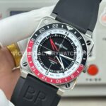 BRF Factory Bell & Ross BR-03 BR0393-BL-ST/SCA 42mm Steel Rubber Strap Aluminium Bezel Black Dial