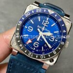BRF Factory Bell & Ross BR-03 BR0393-BLU-STSCA 42mm Steel Calf Skin Strap Aluminium Bezel Blue Dial (1) BRF Factory Bell & Ross BR-03 BR0393-BLU-STSCA 42mm Steel Calf Skin Strap Aluminium Bezel Blue Dial