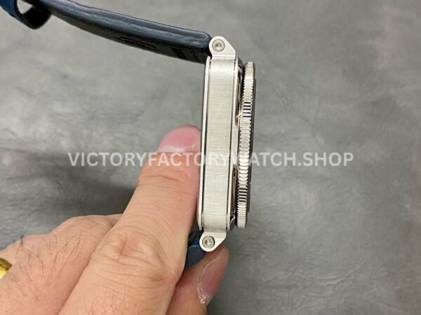 BRF Factory Bell & Ross BR-03 BR0393-BLU-STSCA 42mm Steel Calf Skin Strap Aluminium Bezel Blue Dial (3) BRF Factory Bell & Ross BR-03 BR0393-BLU-STSCA 42mm Steel Calf Skin Strap Aluminium Bezel Blue Dial