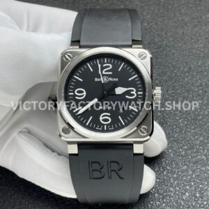 BRF Factory Bell & Ross BR 03 BR03A-BL-STSRB 42mm Steel Rubber Strap Black Dial (3) BRF Factory Bell & Ross BR-03 BR03A-BL-STSRB 42mm steel black dial rubber strap