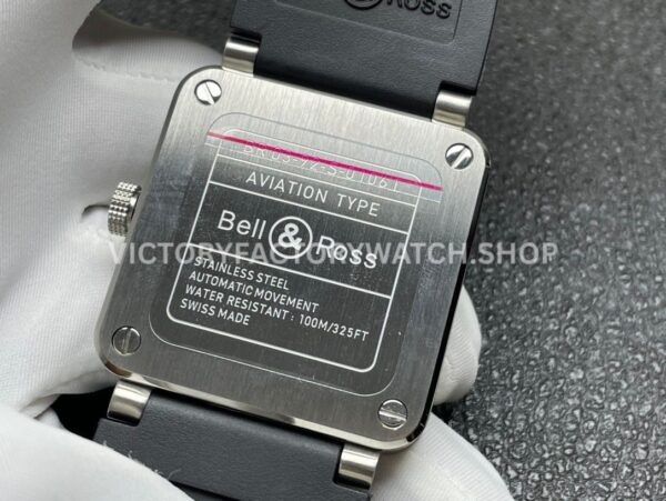 BRF Factory Bell & Ross BR 03 BR03A-BL-STSRB 42mm Steel Rubber Strap Black Dial (4) BRF Factory Bell & Ross BR-03 BR03A-BL-STSRB 42mm Steel Rubber Strap Black Dial