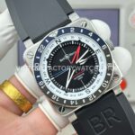 BRF Factory Bell & Ross BR-03 GMT Compass 42mm Steel Rubber Strap Black Aluminium Bezel Black Dial (6) BRF Factory Bell & Ross BR-03 GMT Compass 42mm Steel Rubber Strap Black Aluminium Bezel Black Dial