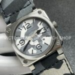 BRF Factory Bell & Ross BRS-CK-ST-SCA 42mm Steel Canvas Strap Green Dial (1) BRF Factory Bell & Ross BRS-CK-ST-SCA 42mm Steel Canvas Strap Green Dial