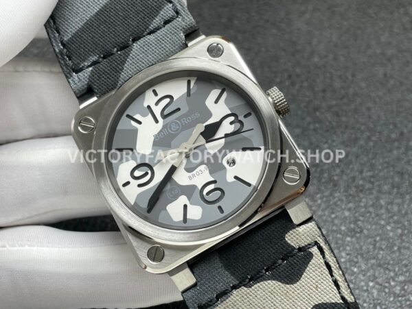 BRF Factory Bell & Ross BRS-CK-ST-SCA 42mm Steel Canvas Strap Green Dial (1) BRF Factory Bell & Ross BRS-CK-ST-SCA 42mm Steel Canvas Strap Green Dial