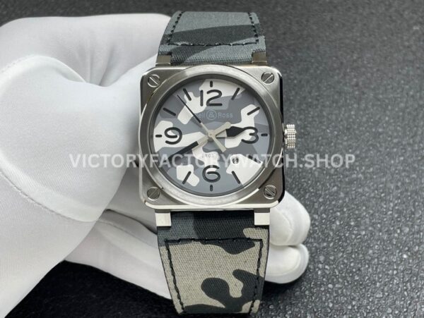 BRF Factory Bell & Ross BRS-CK-ST-SCA 42mm Steel Canvas Strap Green Dial (2) BRF Factory Bell & Ross BRS-CK-ST-SCA 42mm steel canvas strap green dial