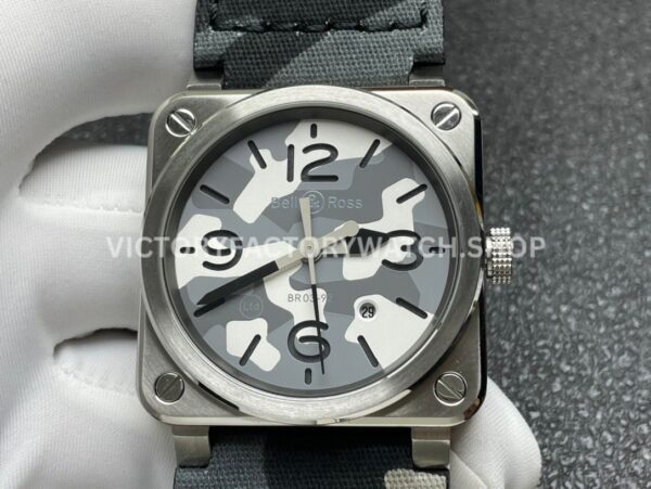 BRF Factory Bell & Ross BRS-CK-ST-SCA 42mm Steel Canvas Strap Green Dial (3) BRF Factory Bell & Ross BRS-CK-ST-SCA 42mm Steel Canvas Strap Green Dial