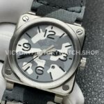BRF Factory Bell & Ross BRS-CK-ST-SCA 42mm Steel Canvas Strap Green Dial (9) BRF Factory Bell & Ross BRS-CK-ST-SCA 42mm Steel Canvas Strap Green Dial
