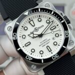 BRF Factory Bell & Ross BR-03BR03A-D-WH-STSRB 42mm Steel Rubber Strap Ceramic Bezel White Dial (9) BRF Factory Bell & Ross BR-03 BR03A-D-WH-ST/SRB 42mm Steel Rubber Strap Ceramic Bezel White Dial