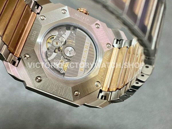 BV Factory Bvlgari Octo Solotempo 102118 41mm Half Rose Gold White Dial