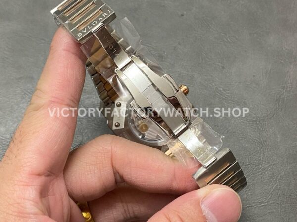 BV Factory Bvlgari Octo Solotempo 102118 41mm Half Rose Gold White Dial
