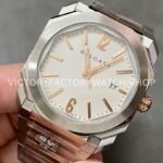 BV Factory Bvlgari Octo Solotempo 102118 41mm Half Rose Gold White Dial