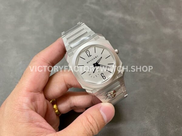 BV Factory Bvlgari Octo Finissimo 103011 40mm Full Silver Steel Silver Dial (2) BV Factory Bvlgari Octo Finissimo 103011 40mm Full Silver Steel Silver Dial
