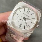 BV Factory Bvlgari Octo Finissimo 103011 40mm Full Silver Steel Silver Dial (4) BV Factory Bvlgari Octo Finissimo 103011 40mm Full Silver Steel Silver Dial