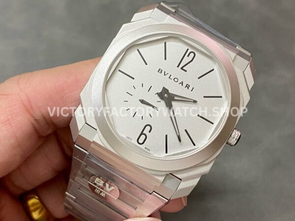 BV Factory Bvlgari Octo Finissimo 103011 40mm Full Silver Steel Silver Dial (4) BV Factory Bvlgari Octo Finissimo 103011 40mm Full Silver Steel Silver Dial