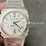 BV Factory Bvlgari Octo Finissimo 103011 40mm Full Silver Steel Silver Dial (9) BV Bvlgari Octo Finissimo 103011 silver steel dial 40mm watch