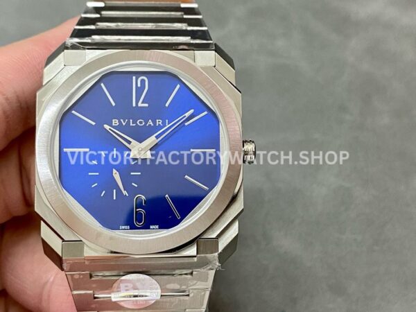 BV Bvlgari Octo Finissimo 103431 full steel blue dial 40mm watch