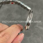 BV Factory Bvlgari Quartz Serpenti 103148 33mm Full Steel Blue Roman Numerals Silver Dial (9) BV Factory Bvlgari Quartz Serpenti 103148 33mm Full Steel Blue Roman Numerals Silver Dial