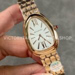 BV Factory Bvlgari Quartz Serpenti 103948 33mm Full Rose Gold Roman Numerals Silver Dial