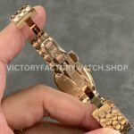 BV Factory Bvlgari Quartz Serpenti 103948 33mm Full Rose Gold Roman Numerals Silver Dial