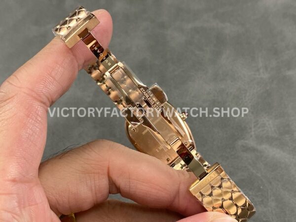 BV Factory Bvlgari Quartz Serpenti 103948 33mm Full Rose Gold Roman Numerals Silver Dial
