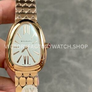 BV Bvlgari Serpenti 103948 rose gold silver dial 33mm watch