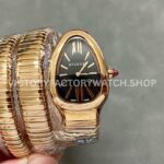 BV Bvlgari Serpenti Tubogas 101814 full rose gold black dial 35mm