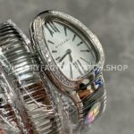 BV Factory Bvlgari Serpenti Tubogas 101910 35mm Full Steel Diamond Bezel Roman Numerals Silver Dial