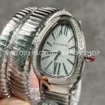 BV Factory Bvlgari Serpenti Tubogas 101910 35mm Full Steel Diamond Bezel Roman Numerals Silver Dial