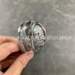 BV Factory Bvlgari Serpenti Tubogas 101910 35mm Full Steel Diamond Bezel Roman Numerals Silver Dial