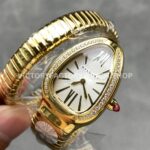 BV Factory Bvlgari Serpenti Tubogas 101924 35mm Full Yellow Gold Diamond Bezel Roman Numerals White Dial (6) BV Factory Bvlgari Serpenti Tubogas 101924 35mm Full Yellow Gold Diamond Bezel Roman Numerals White Dial