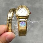 BV Factory Bvlgari Serpenti Tubogas 101924 35mm Full Yellow Gold Diamond Bezel Roman Numerals White Dial (9) BV Factory Bvlgari Serpenti Tubogas 101924 35mm Full Yellow Gold Diamond Bezel Roman Numerals White Dial