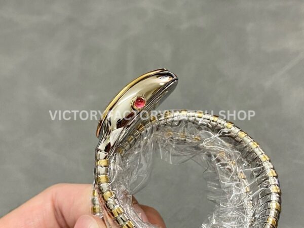 BV Factory Bvlgari Serpenti Tubogas 102099 35mm Half Rose GoldRoman Numerals Black Dial