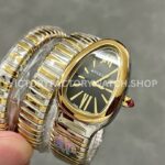 BV Factory Bvlgari Serpenti Tubogas 102099 35mm Half Rose GoldRoman Numerals Black Dial