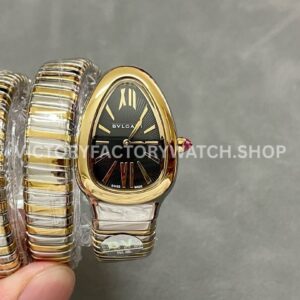BV Bvlgari Serpenti Tubogas 102099 rose gold black dial 35mm