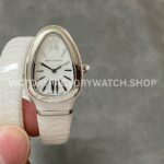 BV Factory Bvlgari Serpenti Tubogas 102613 35mm White Ceramic Roman Numerals White Dial (7) BV Bvlgari Serpenti Tubogas 102613 white ceramic white dial 35mm