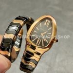 BV Factory Bvlgari Serpenti Tubogas 102735 35mm Half Rose Gold Ceramic Roman Numerals Black Dial (2) BV Factory Bvlgari Serpenti Tubogas 102735 35mm Half Rose Gold Ceramic Roman Numerals Black Dial