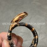 BV Factory Bvlgari Serpenti Tubogas 102735 35mm Half Rose Gold Ceramic Roman Numerals Black Dial (4) BV Factory Bvlgari Serpenti Tubogas 102735 35mm Half Rose Gold Ceramic Roman Numerals Black Dial