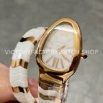 BV Factory Bvlgari Serpenti Tubogas 102886 35mm Half Rose Gold Ceramic Roman Numerals White Dial (3) BV Factory Bvlgari Serpenti Tubogas 102886 35mm Half Rose Gold Ceramic Roman Numerals White Dial