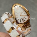 BV Factory Bvlgari Serpenti Tubogas 102886 35mm Half Rose Gold Ceramic Roman Numerals White Dial (4) BV Factory Bvlgari Serpenti Tubogas 102886 35mm Half Rose Gold Ceramic Roman Numerals White Dial