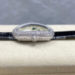 DR Factory Cartier Baignoire WB520008 31.4mm White Gold Diamond Bezel Roman Numerals Silver Dial