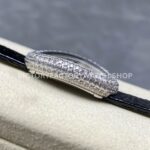 DR Factory Cartier Baignoire WB520008 31.4mm White Gold Diamond Bezel Roman Numerals Silver Dial