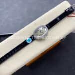 DR Factory Cartier Baignoire WB520008 31.4mm White Gold Leather Strap Diamond Bezel Roman Numerals Silver Dial