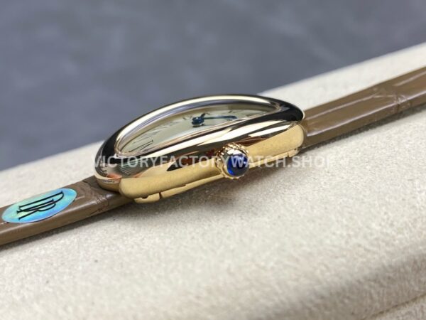 DR Factory Cartier Baignoire WGBA0007 31.4mm Yellow Gold Leather Strap Roman Numerals Silver Dial (2) DR Factory Cartier Baignoire WGBA0007 31.4mm Yellow Gold Leather Strap Roman Numerals Silver Dial