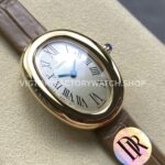 DR Factory Cartier Baignoire WGBA0007 31.4mm Yellow Gold Leather Strap Roman Numerals Silver Dial (6) DR Factory Cartier Baignoire WGBA0007 31.4mm Yellow Gold Leather Strap Roman Numerals Silver Dial